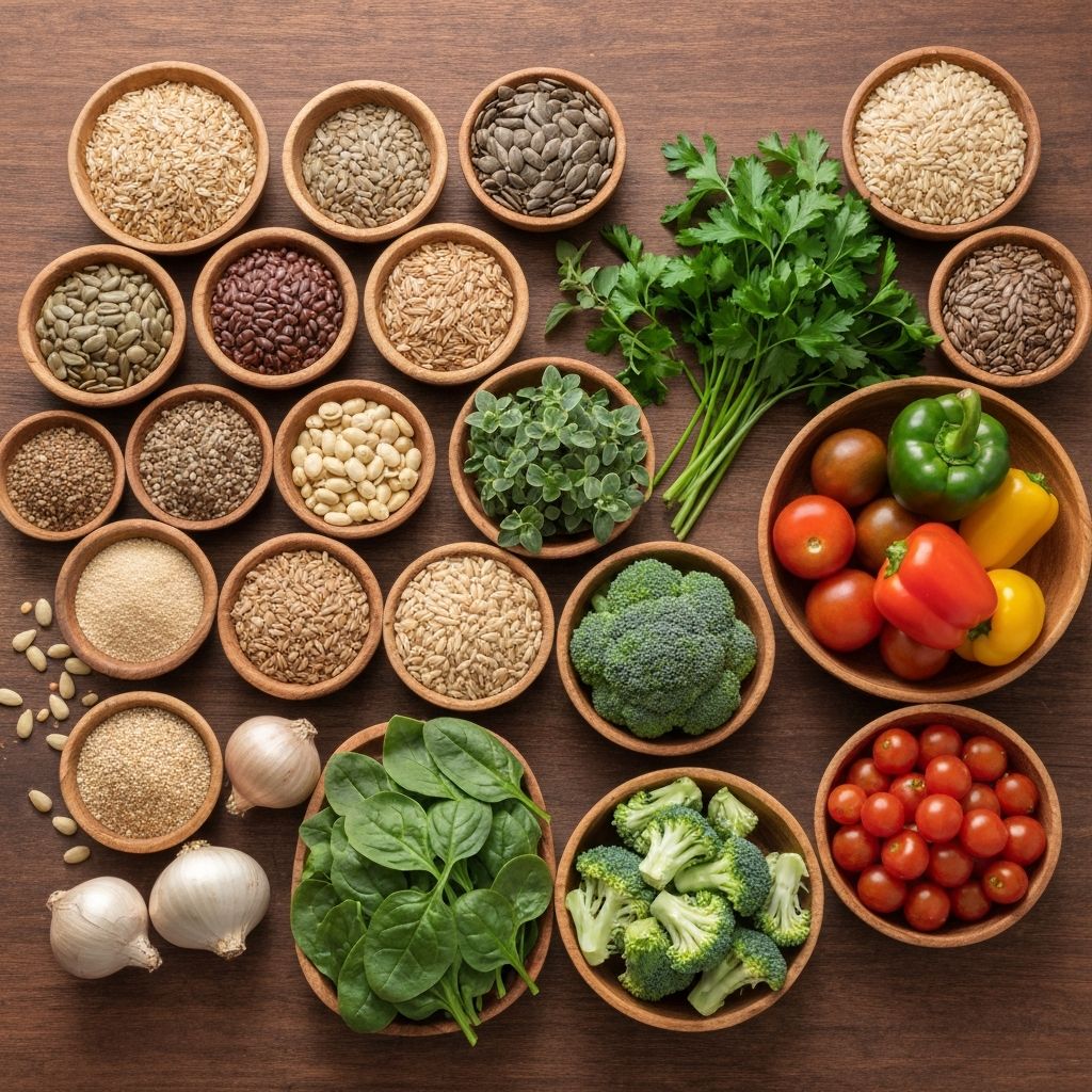 Diverse whole plant foods for mens nutrition